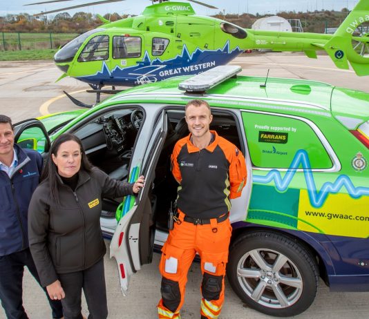 Farrans sponsorship delivers new response car for Great Western Air Ambulance Charity